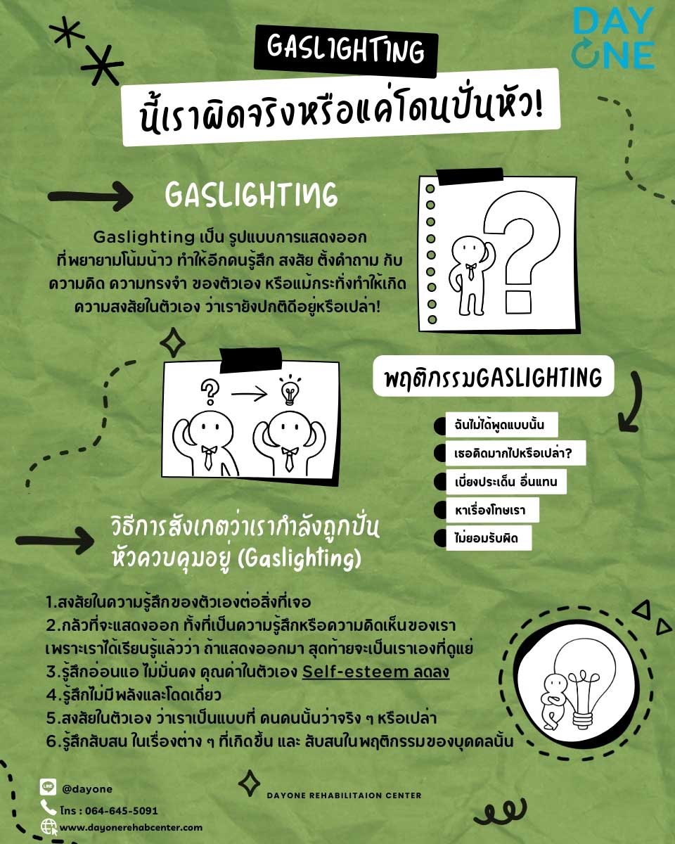 Gaslighting นี้เราผิดจริงหรือแค่โดนปั่นหัว!